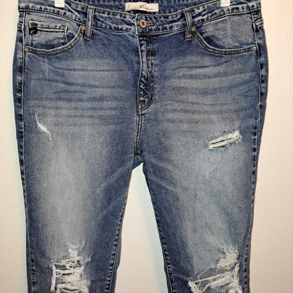Kancan Los Angeles Estilo Distressed Destroyed Skinny Jean size 15 - Picture 8 of 12